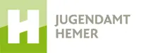 Logo des Jugendamts Hemer mit grünem Quadrat und grauer Schrift.