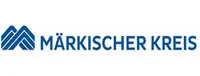 Logo des Märkischen Kreises in blauer Schrift mit stilisierten Bergen.