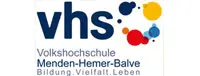 Logo der Volkshochschule Menden-Hemer-Balve mit bunten Punkten und Schriftzug.